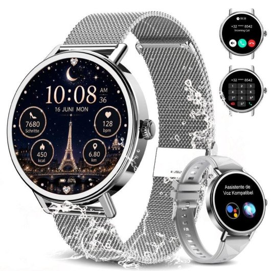 Blackview X30 Bluetooth 1,26'' Argento Smartwatch AMOLED Donna