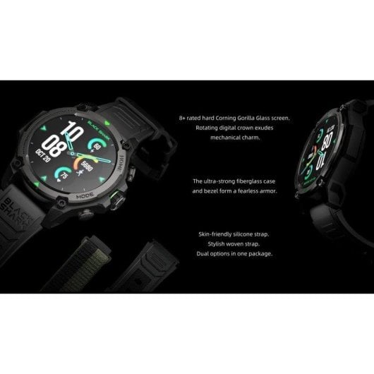 Black Shark GS3 GPS AMOLED 1,43'' Preto GPS 21 Dias Autonomia