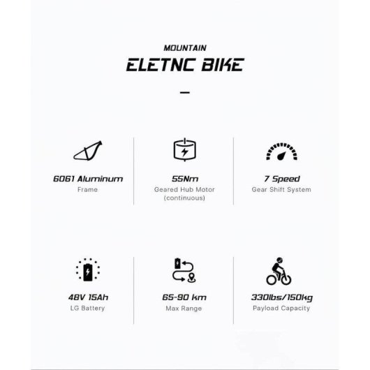 E-Bike Cysum Speedy 29" 500W 48V 15Ah Reifen 29" Grau