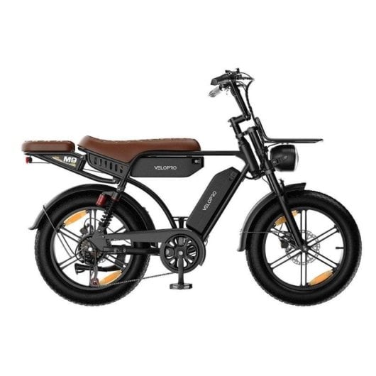 Bicicletta Elettrica VELOPRO M9 250W 48V 35Ah 20 Pollici Pneumatici Larghi Nero