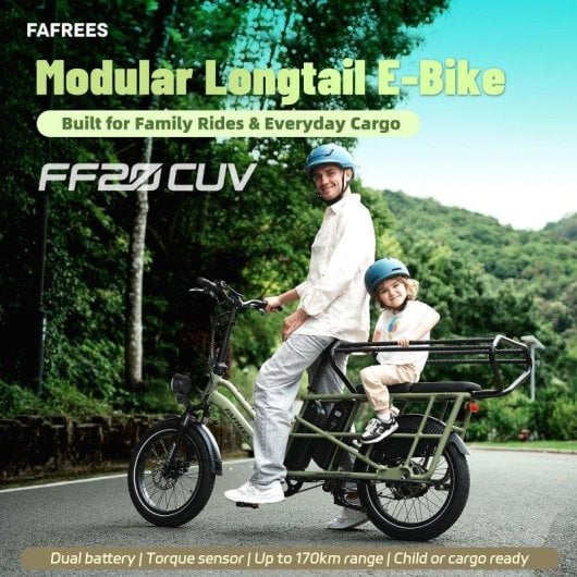 Siege Double Enfant FF20 CUV Fafrees velo bleu 30Ah