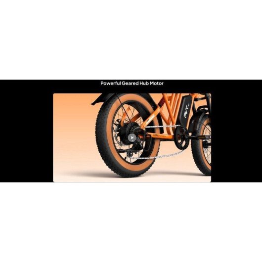 Bicicletta Elettrica PVY A20 48V20Ah 80km 20x4.0'' 25km/h Arancione