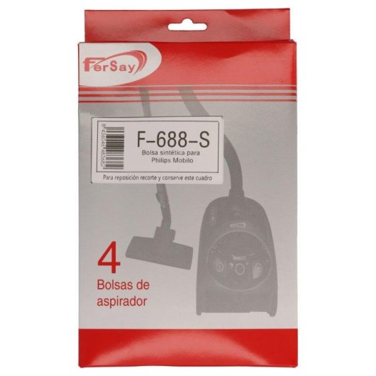 Kit 4 Bolsas Aspirador Fersay Philips Mobilo Electrolux Z2025