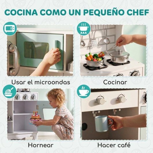 Cocina Infantil AIYAPLAY con Luces y Sonidos Realistas