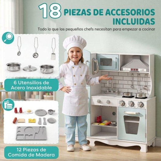 Cocina Infantil AIYAPLAY con Luces y Sonidos Realistas