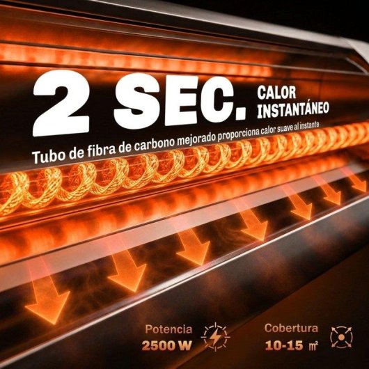 Calefactor de exterior Outsunny 842-486V90BK 2500W infrarrojo trípode