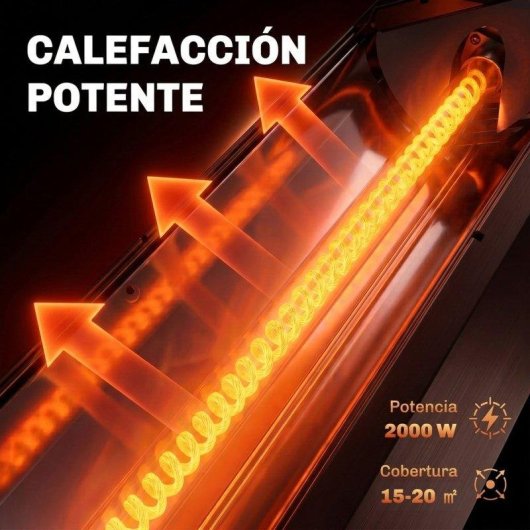 Aquecedor Infravermelhos Outsunny Terraço 2000W Pé ou Parede com Capa