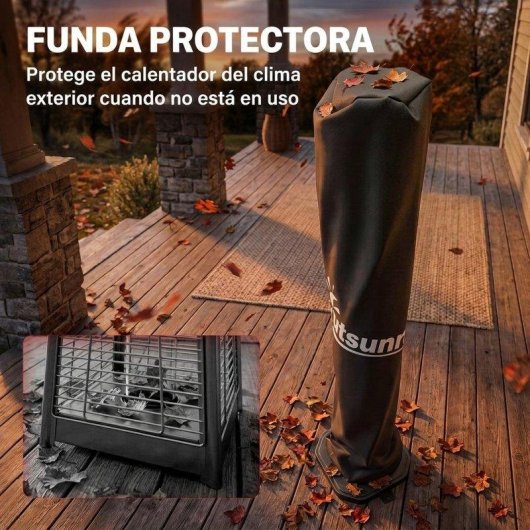Aquecedor Infravermelhos Outsunny Terraço 2000W Pé ou Parede com Capa