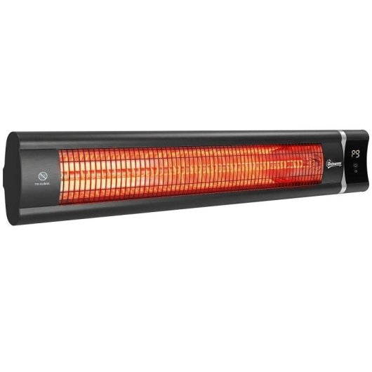 Aquecedor de Parede Outsunny 3000W IP65 9 Níveis Preto