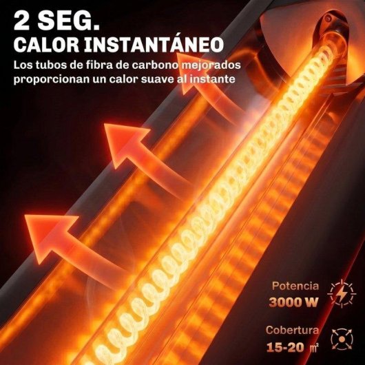 Aquecedor de Parede Outsunny 3000W IP65 9 Níveis Preto