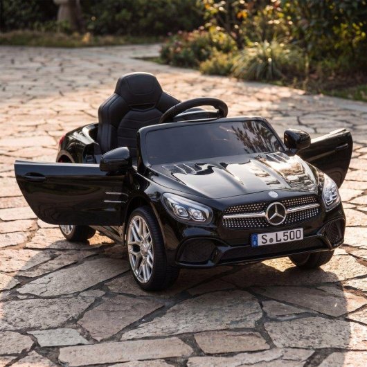 Coche eléctrico infantil Aiyaplay Mercedes-Benz SL500 12V con mando negro