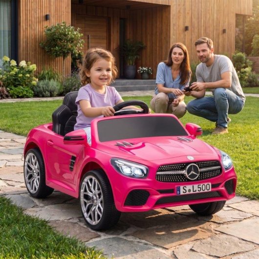 Coche Eléctrico Infantil Aiyaplay Mercedes-Benz SL500 Rosa