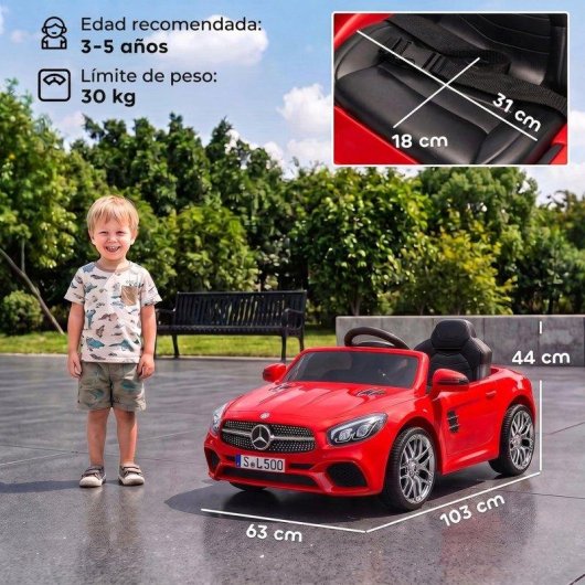 Carro eletrico Mercedes-Benz SL500 12V com comando