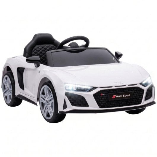 Coche eléctrico infantil Aiyaplay Audi R8 Spyder 12 V blanco con mando