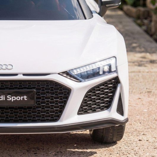 Coche eléctrico infantil Aiyaplay Audi R8 Spyder 12 V blanco con mando