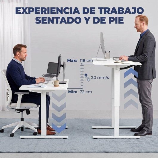 Mesa Elevavel Homcom 140x60 cm Branco 3 Memorias