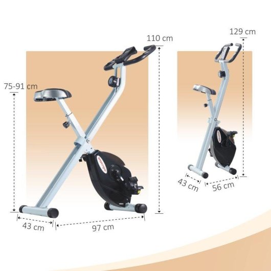 Bicicleta estatica SPORTNOW A90-360V00BK 8 Niveis Resistencia