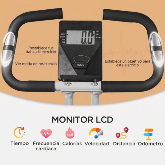 Bicicleta estatica SPORTNOW A90-360V00BK 8 Niveis Resistencia