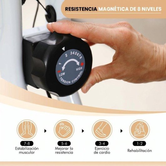 Bicicleta estatica SPORTNOW A90-360V00BK 8 Niveis Resistencia