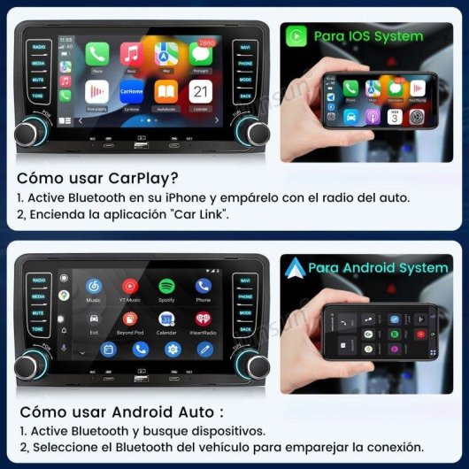 Autoradio JUNSUN Android15 2+64 GB SWC Wifi GPS