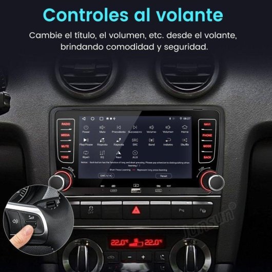 Autoradio JUNSUN Android15 2+64 GB SWC Wifi GPS