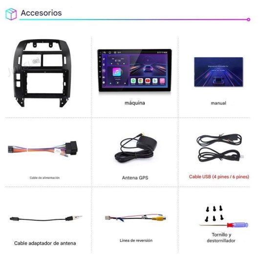 Unità CarPlay Android15 2+64GB per Polo VW 9N