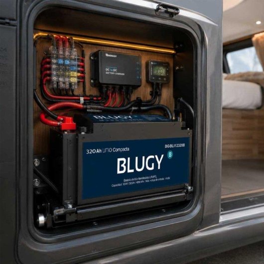 Batería Blugy LiFePO4 320 Ah 12,8 V 4096 Wh con Bluetooth y BMS