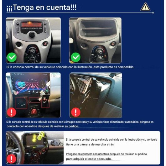 Autoradio Android15 2+64gb CarPlay voor Toyota Aygo Citroen C1 Peugeot 108