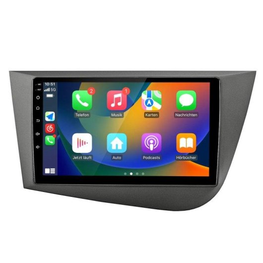 Autoradio JUNSUN Android15 9'' 2+64GB Compatibel Seat León 2005-2011