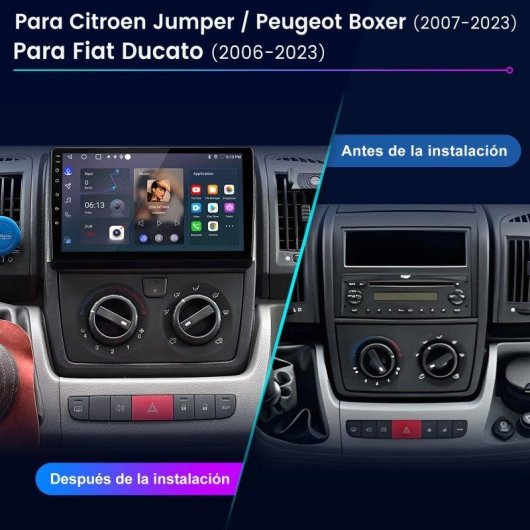 Autoradio 9'' JUNSUN CarPlay Android15 Fiat Ducato