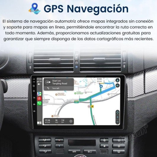 Autoradio 9'' CarPlay JUNSUN BMW E46 Android15