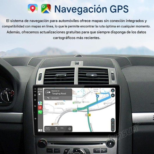 Multimedia Systeem JUNSUN 9 inch Android 15 CarPlay Peugeot 407