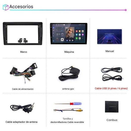 Multimedia Systeem JUNSUN 9 inch Android 15 CarPlay Peugeot 407