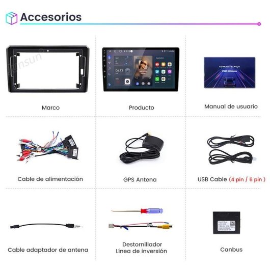 Autoradio JUNSUN Audi A3 S3 8p 8v CarPlay Wifi Android15