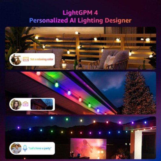 LED Kerstverlichting Lepro OZB1-30-EU 30 m Wi-Fi IP65 Alexa
