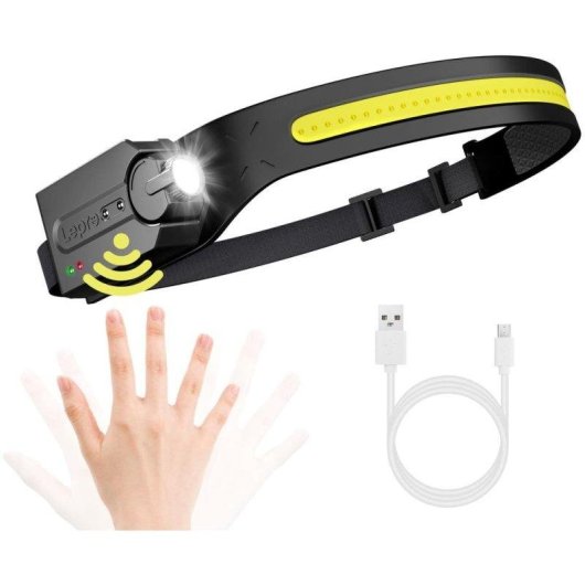 Lampada frontale LEPRO OPR320019 LED ricaricabile sensore movimento