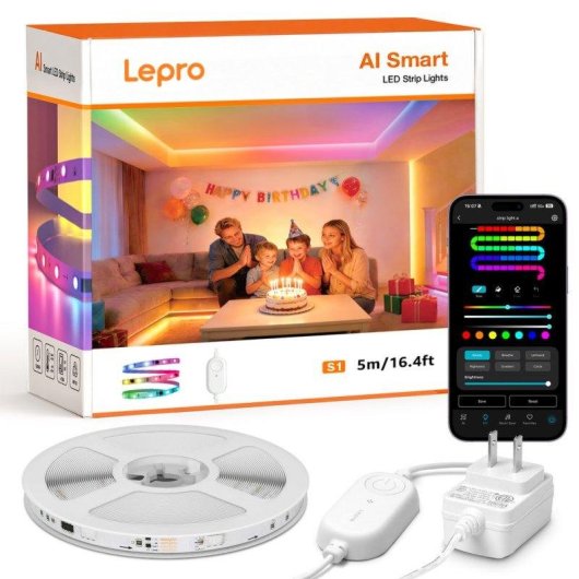 Binnen LED-strip Lepro S1-5-EU RGBIC Bluetooth