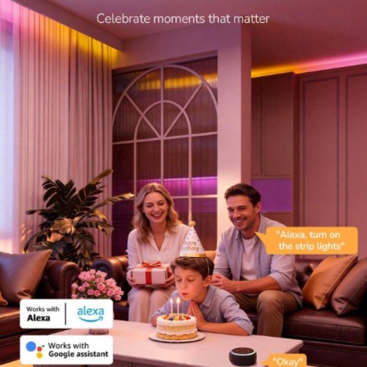 LED-strip Lepro S1-10-eu 10 m RGBIC Bluetooth Alexa compatibel