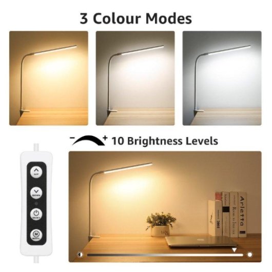 Bureaulamp Lepro 310005 LED flexibele arm USB 3 kleurmodi helderheid
