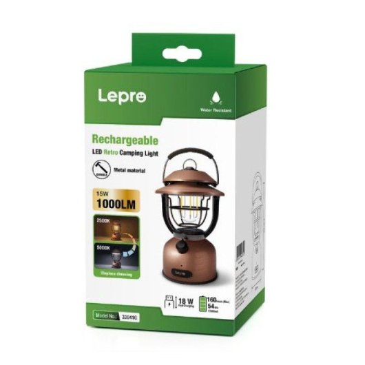 Lampada da campeggio Lepro 33041G LED 1000 lm batteria 15000 mAh