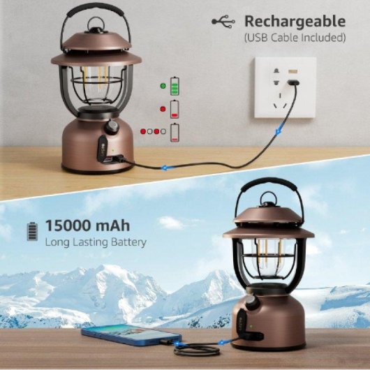 Lampada da campeggio Lepro 33041G LED 1000 lm batteria 15000 mAh