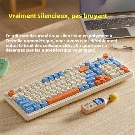 Clavier Nobrand L98 silencieux rétroéclairé RGB 98 touches ABS