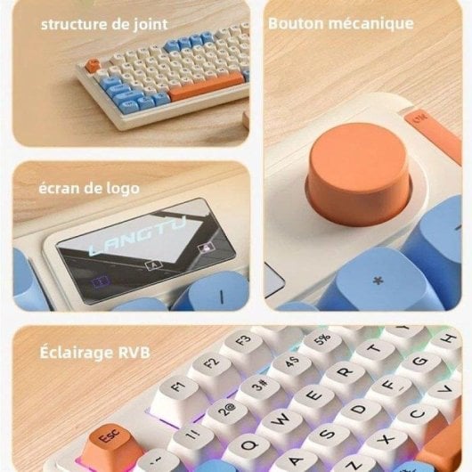 Clavier Nobrand L98 silencieux rétroéclairé RGB 98 touches ABS