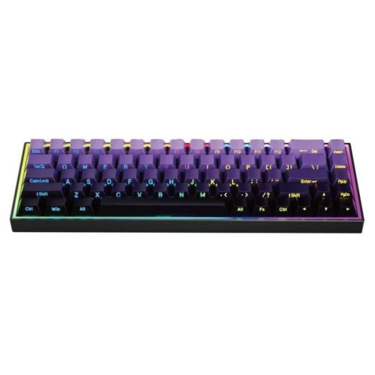 Clavier Nobrand 68 touches compact rétroéclairé violet avec switches bleus USB-C