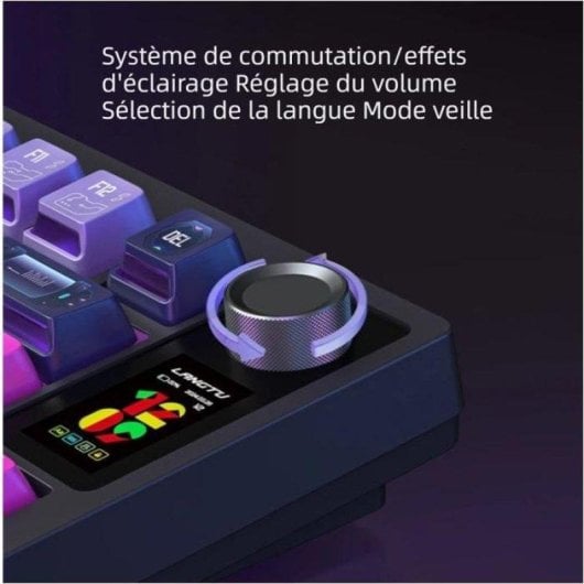 Clavier Nobrand LT75Pro mécanique RGB tri-mode Bluetooth 2,4G USB-C 80 touches noir