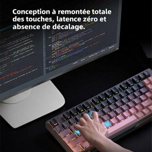 Clavier Nobrand IP98 membrane RGB USB Bluetooth PBT résistant à l'eau