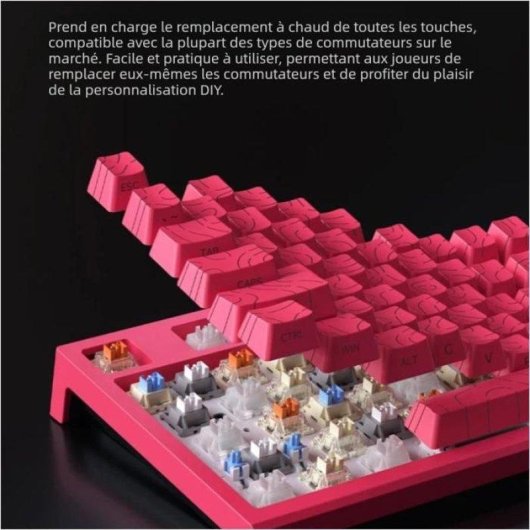 Clavier Nobrand Wolf Trail Lt84 mécanique hot-swappable 87 touches USB-C