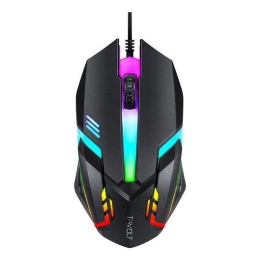 Pack clavier et souris gaming T-wolf TF200 rétroéclairé USB noir