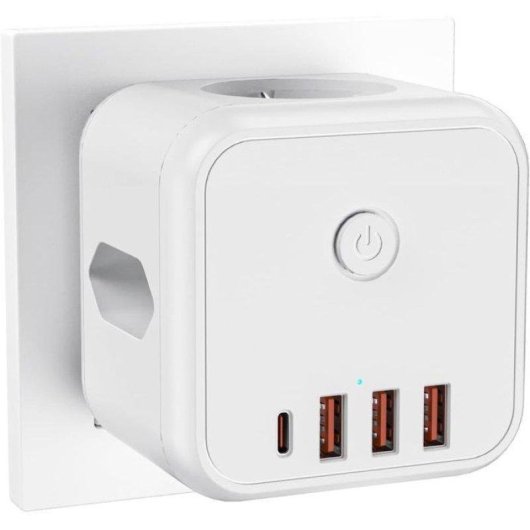 Multiprise Nobrand CN-805 3 Prises AC 3 USB 1 USB-C Compacte