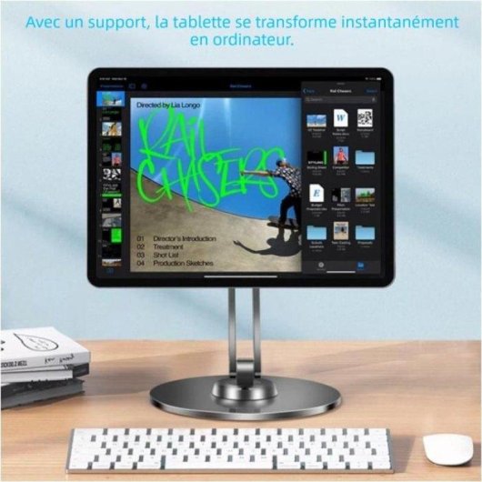 Support tablette magnétique Nobrand 360deg Hauteur ajustable Pliable